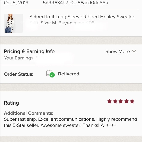 🧨Bomb Sale Ends Sunday 🧨 Cotton Striped Ribbed Knit Henley - Picture 8 of 8